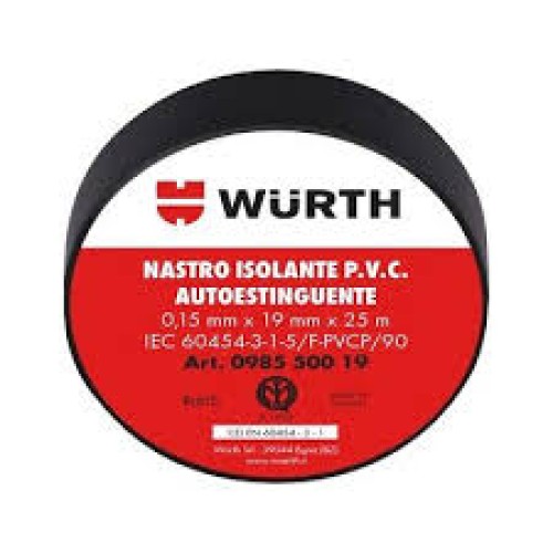 Wurth 098550019 Nastro isolante NERO 0,15x19x25